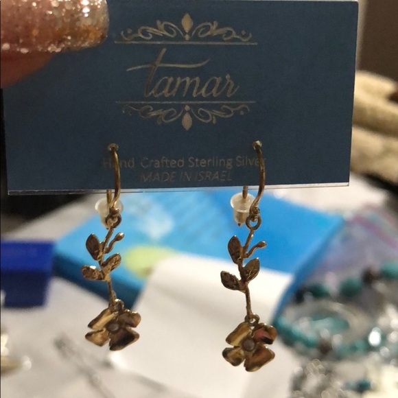 Tamar 925 Israel Hand Crafted Earrings - Picture 2 of 5